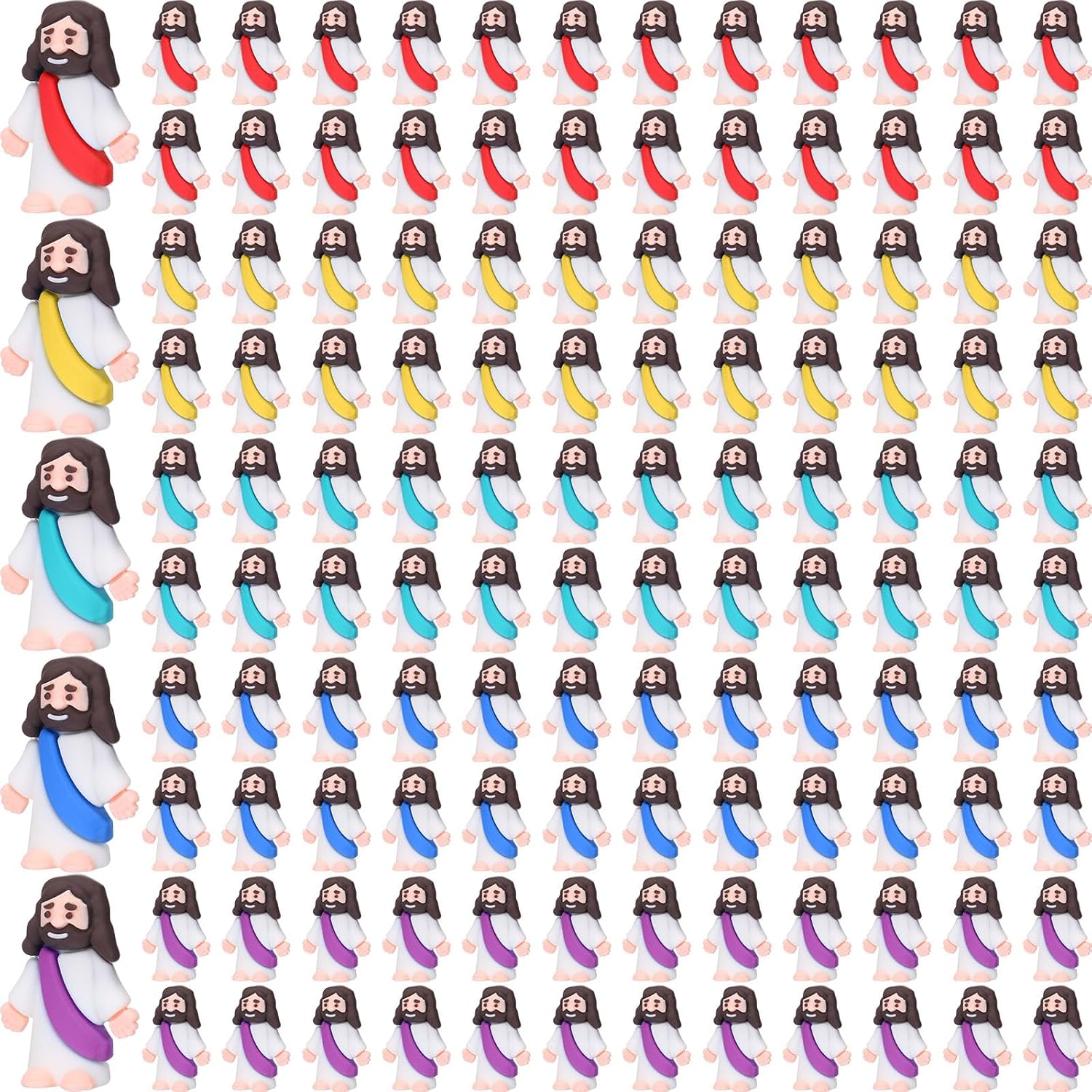 Barydat 200 Pack Mini Jesus Figurines for Religious Events