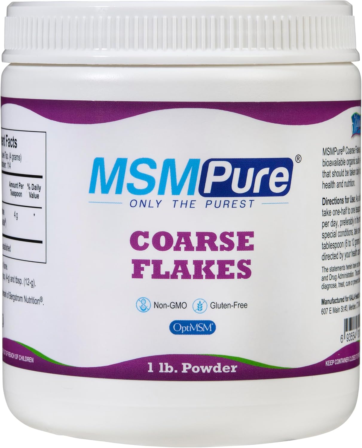 MSMPure Coarse MSM Powder Flakes for Joint Health and More
