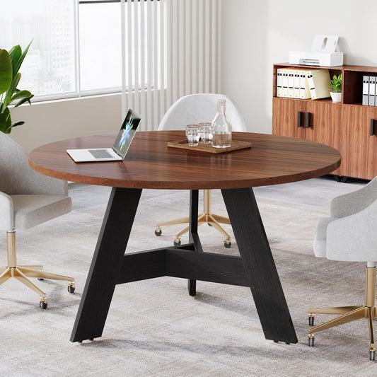 Modern Round Conference Table - Ideal for Business Meetings