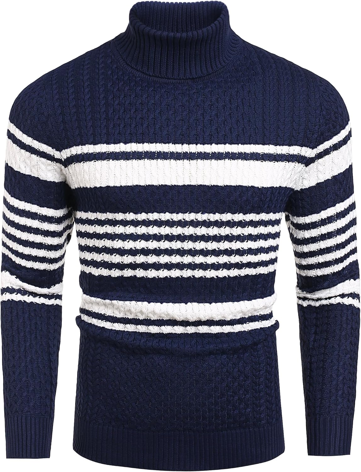 Men's Slim Fit Turtleneck Sweater for Casual Style and Comfort