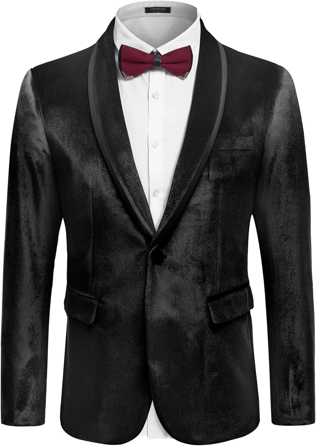 Stylish Velvet Tuxedo Blazer Jacket for Men by COOFANDY
