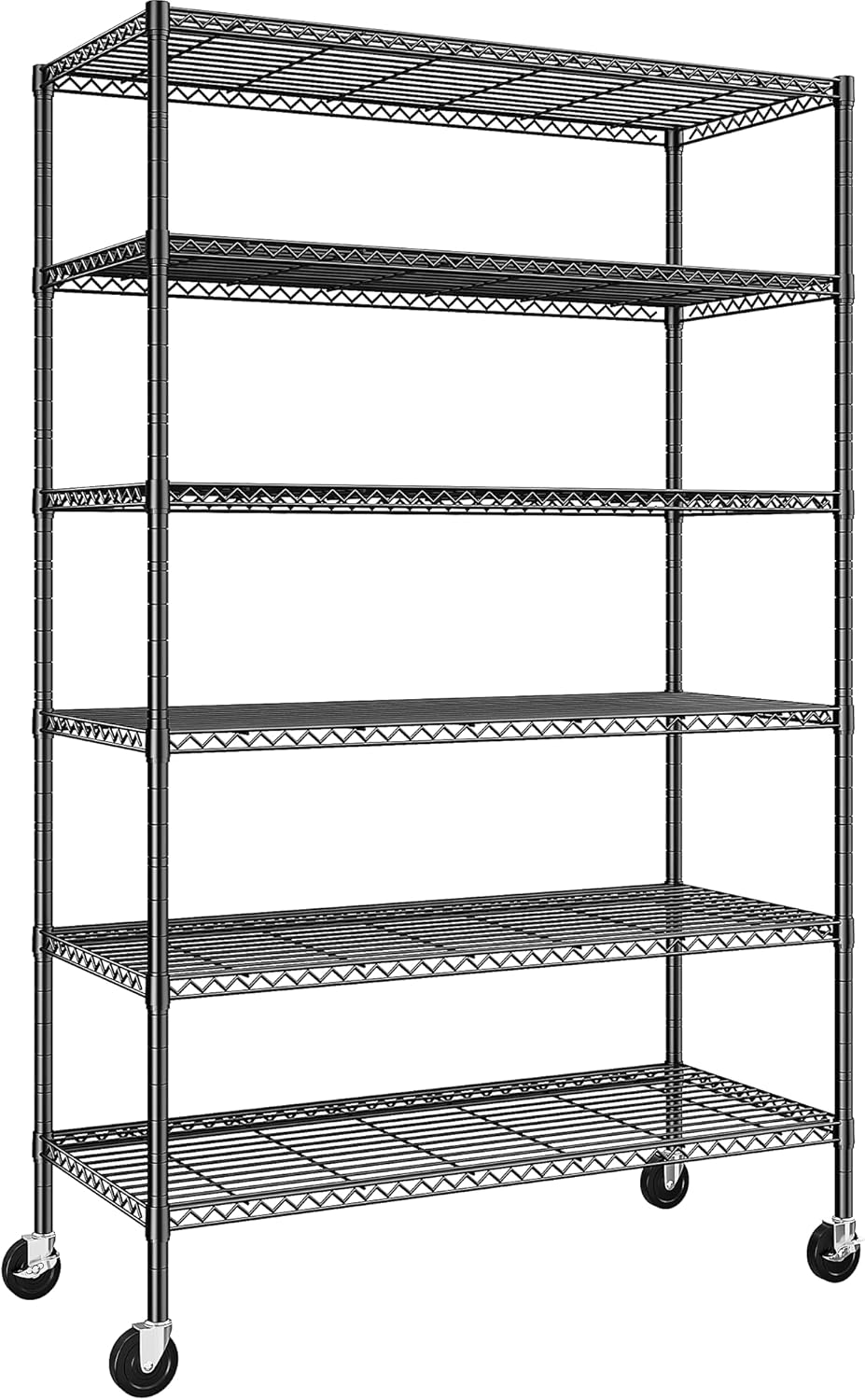 82in H x 45in W x 18in D Storage Shelves with Wheels for Garage