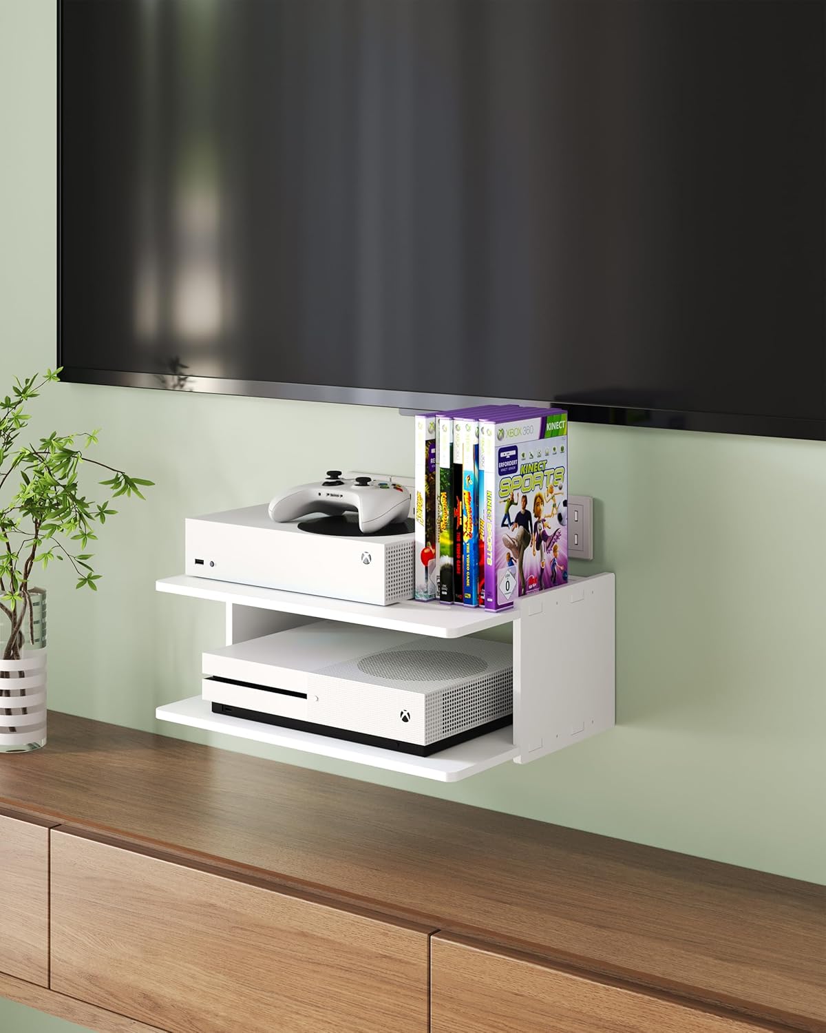 Space-Saving Floating Game Shelf for Xbox Series S/X