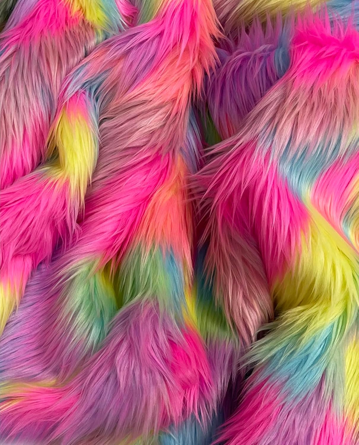 EOVEA Shaggy Faux Fur Fabric for Sewing, Crafts & Decor