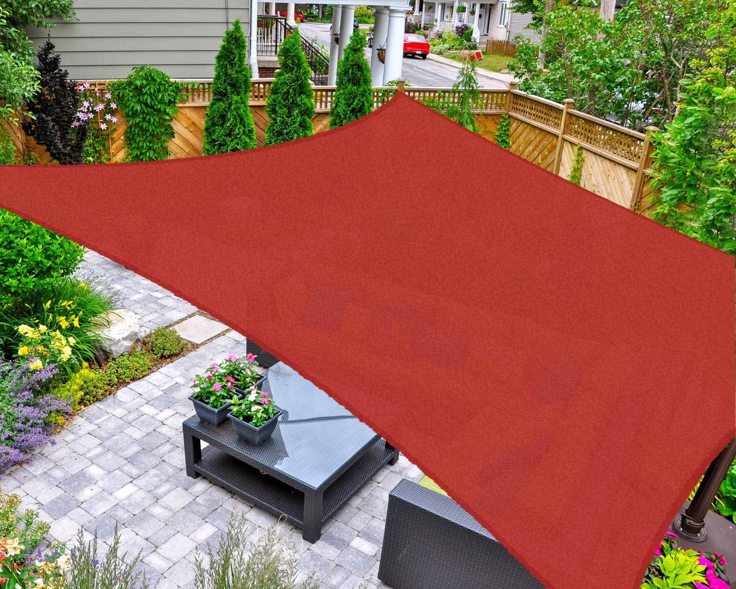 AsterOutdoor Sun Shade Sail Rectangle 16ft x 20ft for Outdoor Use