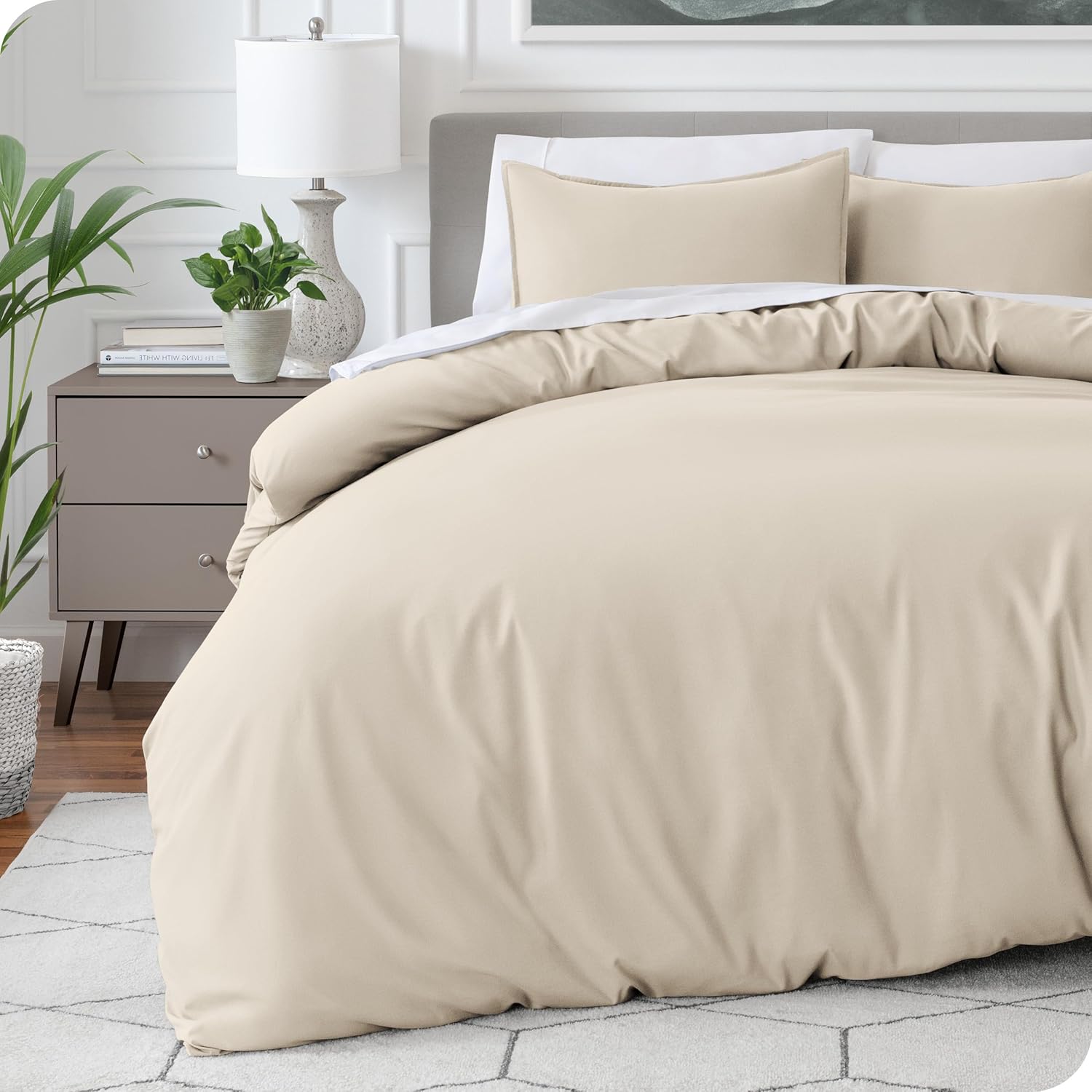Bare Home Extra Long Duvet Cover Set - Soft and Cooling Bedding