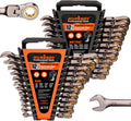 Flex-Head Ratcheting Combination Wrench Set 24-Piece - Versatile Kit