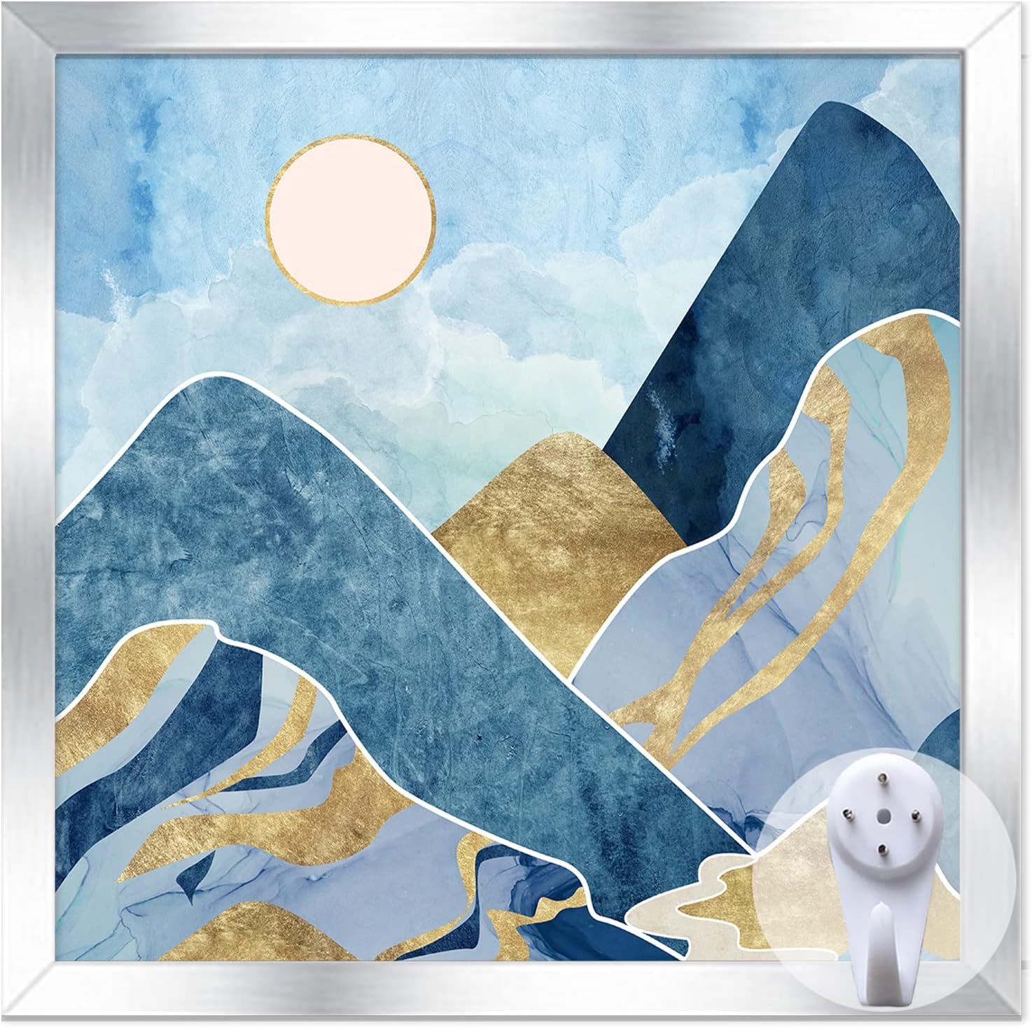 Silver Picture Frame 24x24 for Square Photo Display and Decor