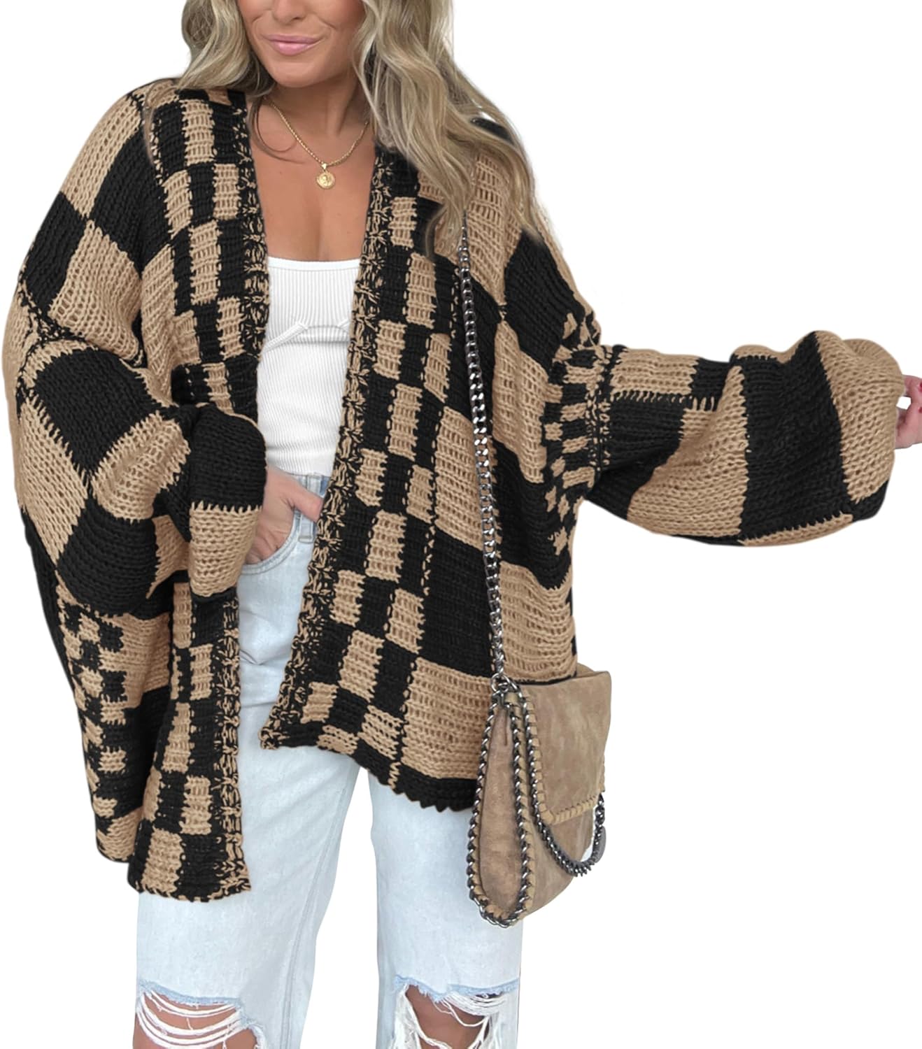 BTFBM Casual Cardigan Sweater for Women - Trendy Fall Fashion