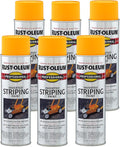 Striping Spray Paint 6 Pack - Professional Inverted Yellow, Durable