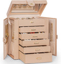 AKOZLIN 6-Tier Jewelry Box Organizer - Spacious Mirror Storage