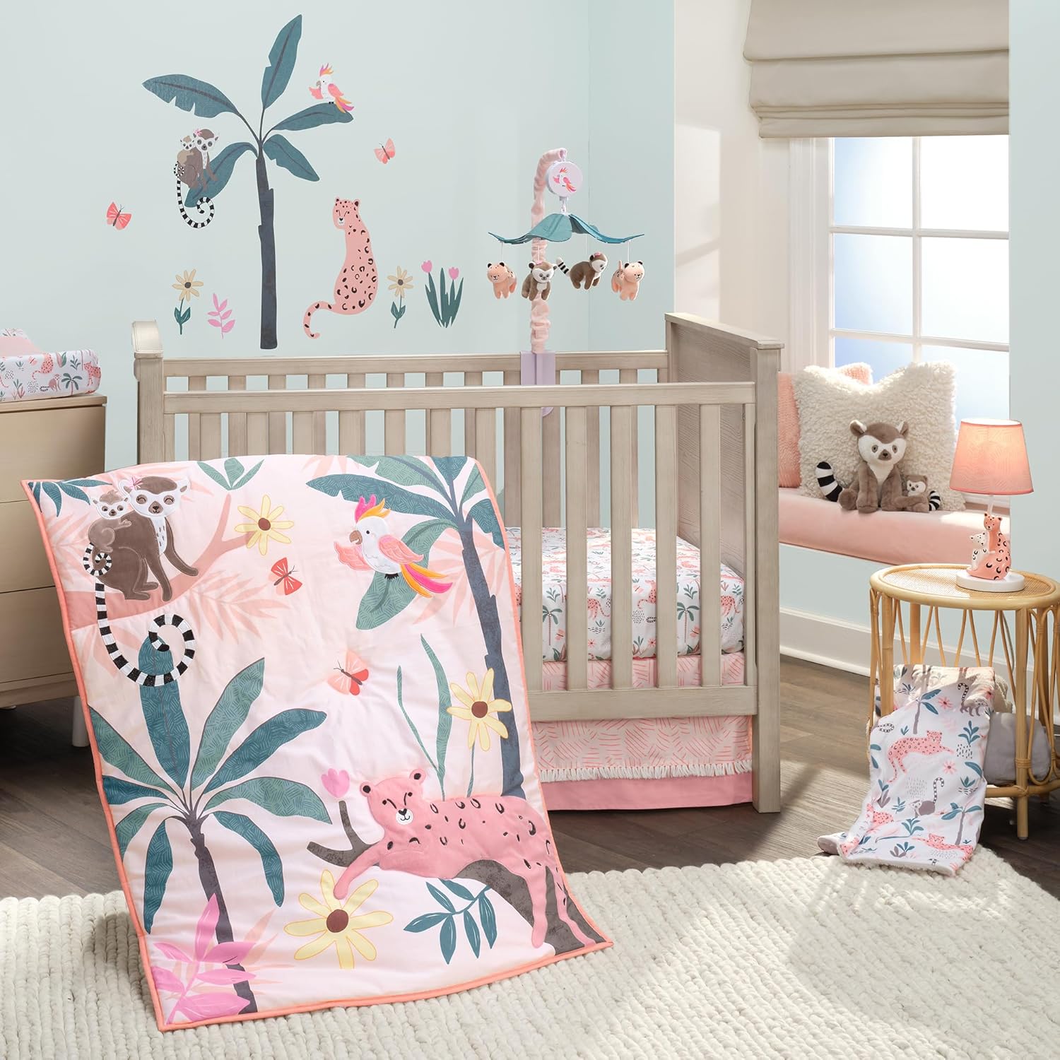 Lambs & Ivy Enchanted Safari 3-Piece Baby Crib Bedding Set