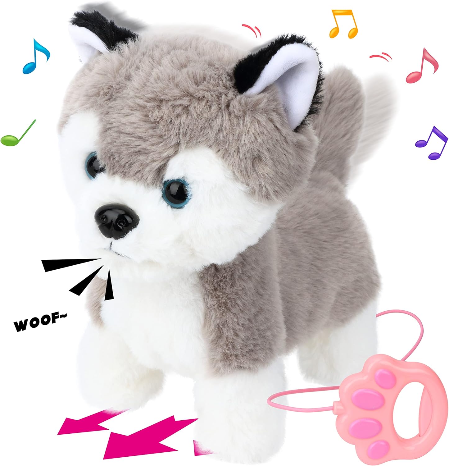 Interactive Musical Husky Toy for Toddlers