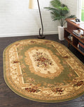 Versailles Collection Traditional Floral Oval Rug (7 ft 11 in x 10 ft)