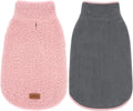 Fleece Dog Coat Reversible Jacket Turtleneck - Warm Winter Wear