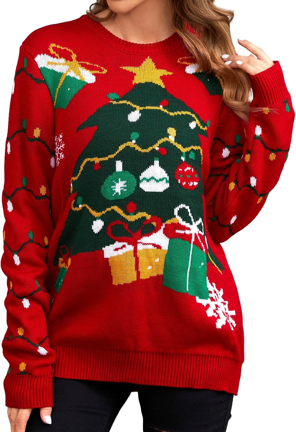 IFFEI Womens Ugly Christmas Sweater for Holiday Cheer
