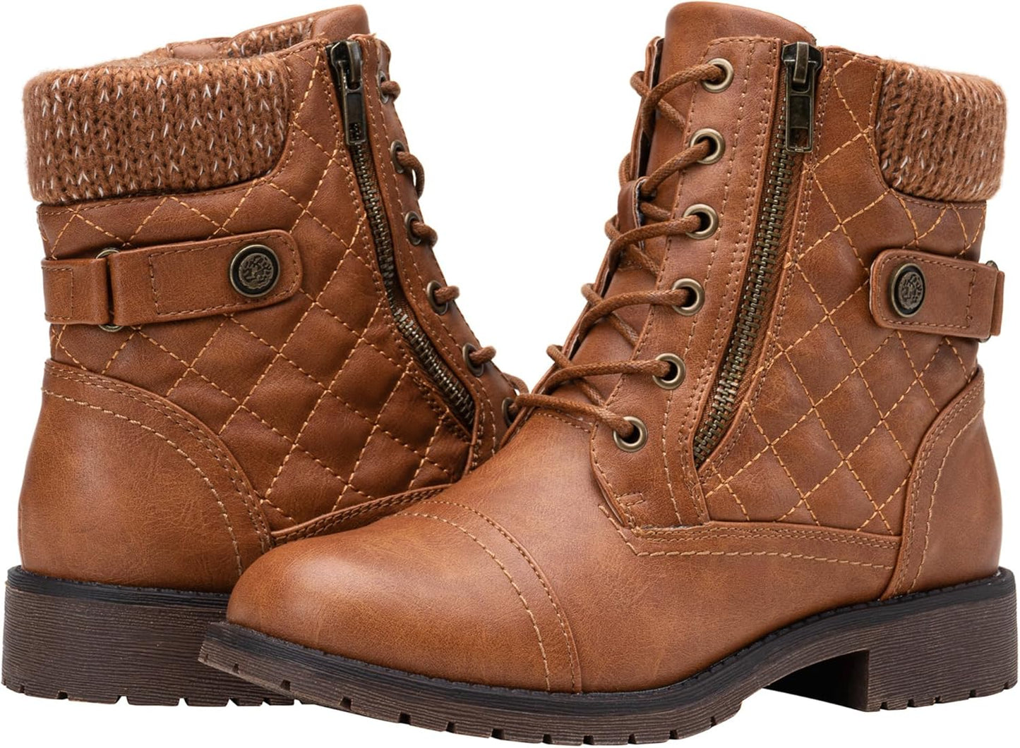Vepose Women's Combat Ankle Boots for Stylish Comfort