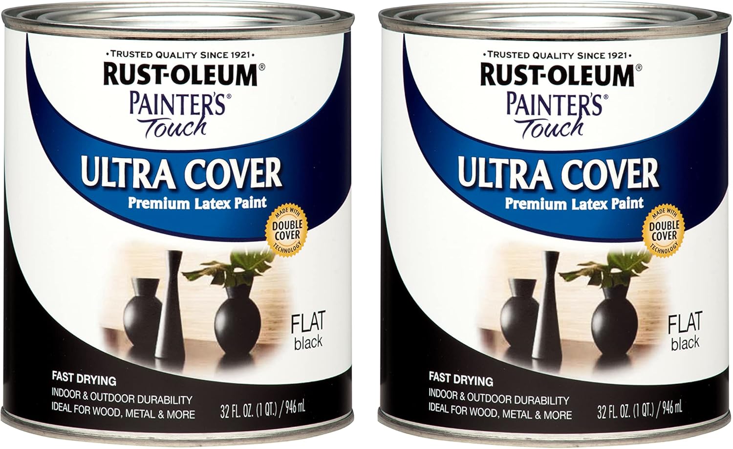 Rust-Oleum Painter's Touch Flat Black Paint for Versatile Projects
