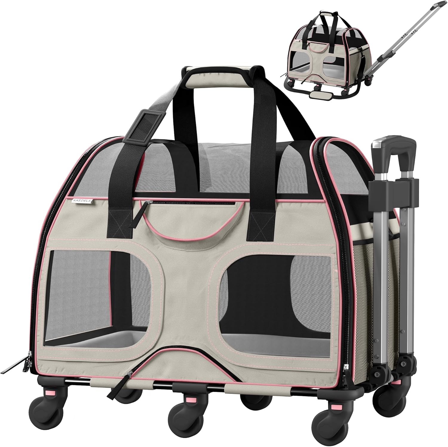 Katziela Pet Carrier - Airline Compliant Luxury Rider for Pets