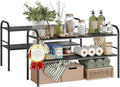 Under Sink Organizer Expandable Shelf with 8 Removable Panels