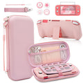 Switch Lite Pink Travel Carrying Case Accessories Kit - 9 in 1