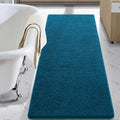 Peacock Blue 24 x 60 in Shaggy Bath Mat Runner - Soft Plush Chenille