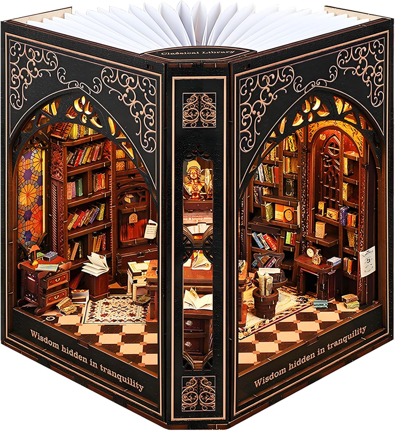 Book Nook Kit with Nightlight for Creative Home Decor
