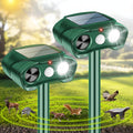Ultrasonic Animal Repeller Outdoor Solar Cat Deer Repellent - 2 Pack