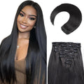 Clip in Hair Extensions Real Human Hair 22in 110g - Seamless Volume