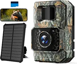 48MP Solar WiFi Trail Camera with Night Vision and 32GB SD Card
