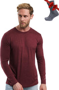 Merino Wool Base Layer Mens Long Sleeve - Warm, Soft Performance