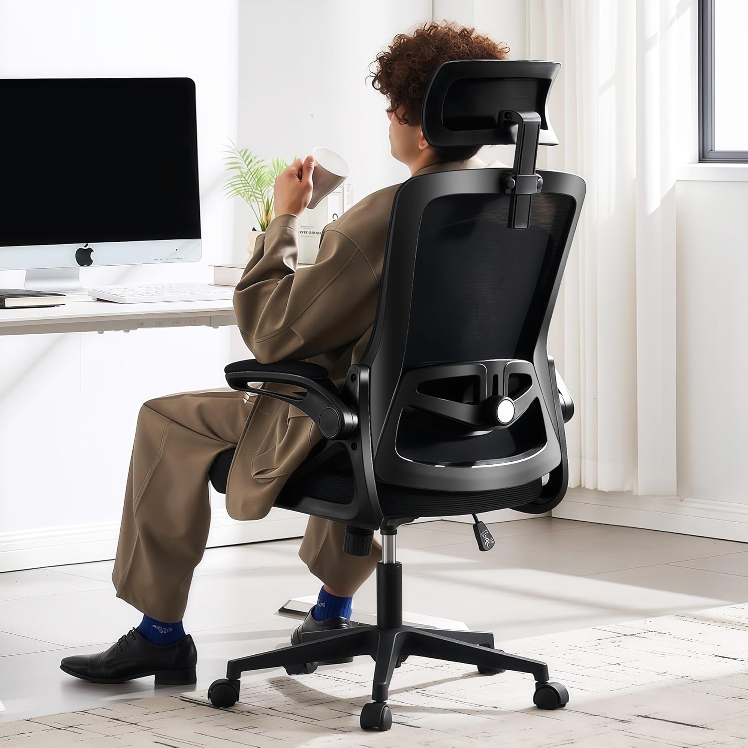Ergonomic Office Chair with Adjustable Lumbar Support and Comfort