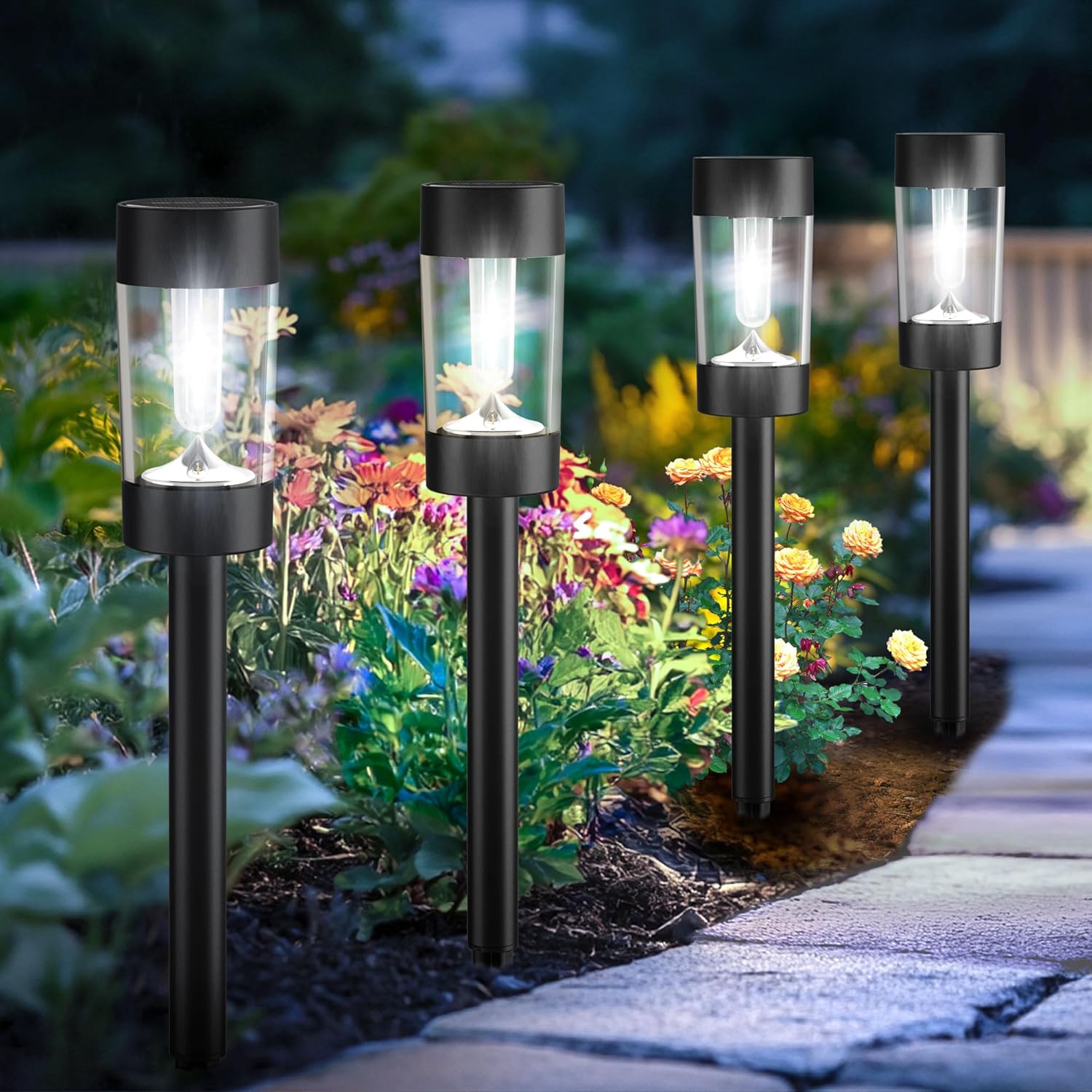 Solar Lights Outdoor 12 Pack Waterproof Landscape Lighting