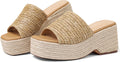 Platform Slip on Espadrille Sandals for Women - Comfortable Summer in