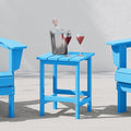 WestinTrends Malibu Square Outdoor Side Table Pacific Blue - Compact