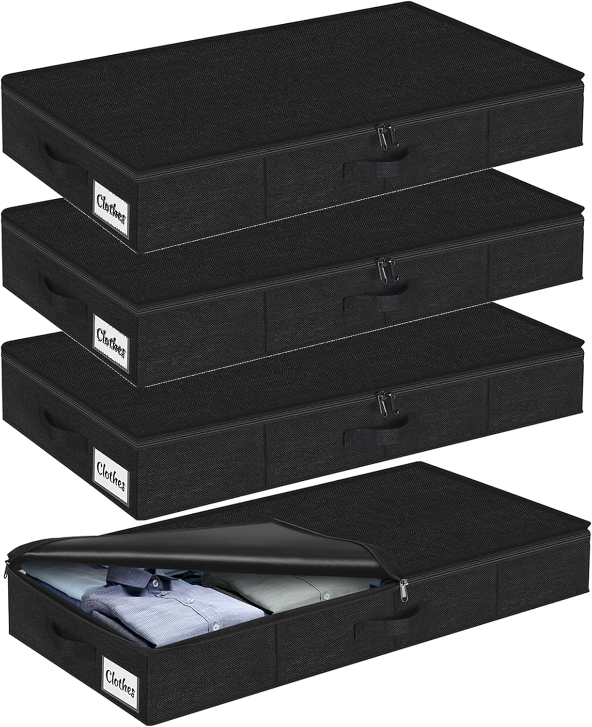 Under Bed Storage Container Bin 4 Pack for Home and Dorm Use