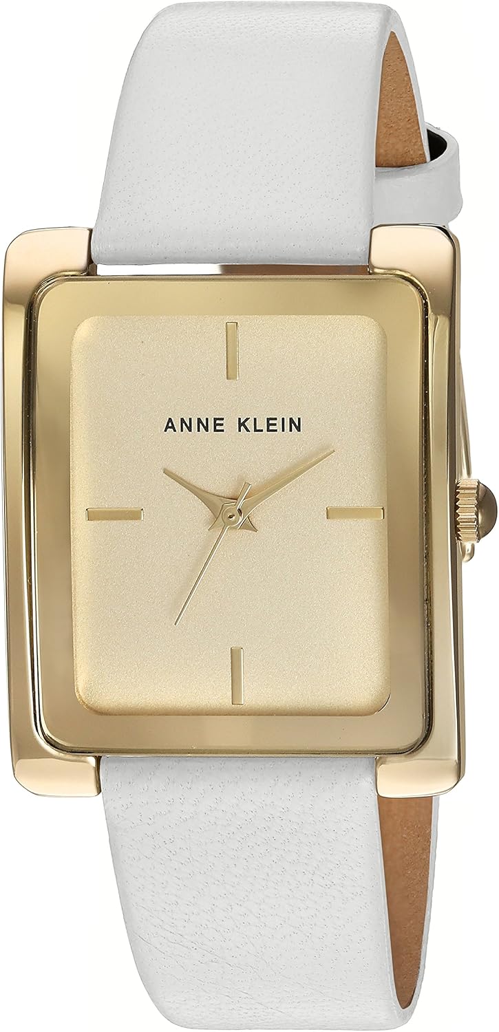 Anne Klein Women's Leather Strap Watch with Elegant Design