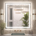 Keonjinn LED Bathroom Mirror 36in x 36in - Dimmable Frontlit & Backlit