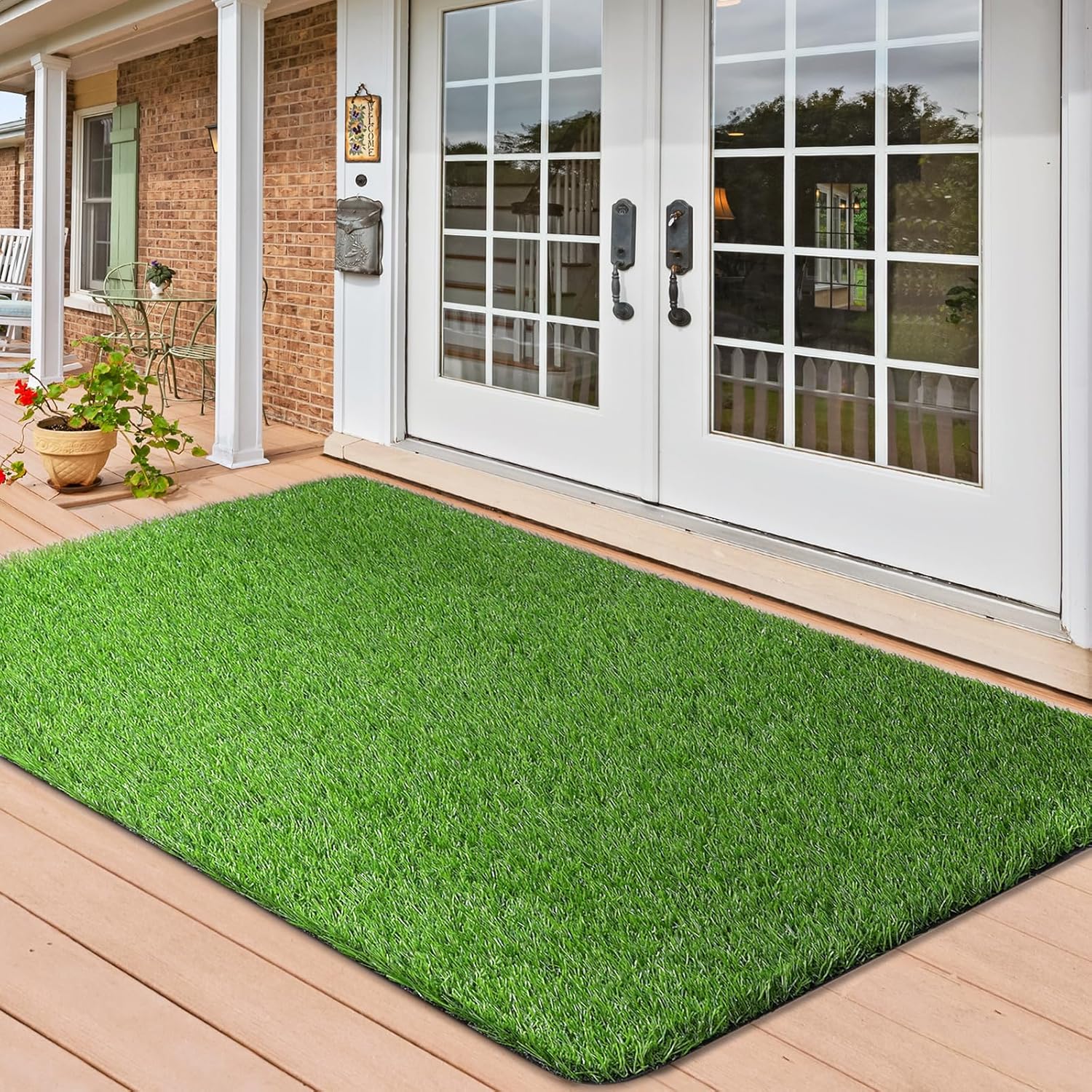 Artificial Grass Mat for Indoor and Outdoor Use, 36 x 59 in