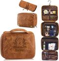 3-in-1 Large Personalized PU Leather Toiletry Bag For Men - Versatile