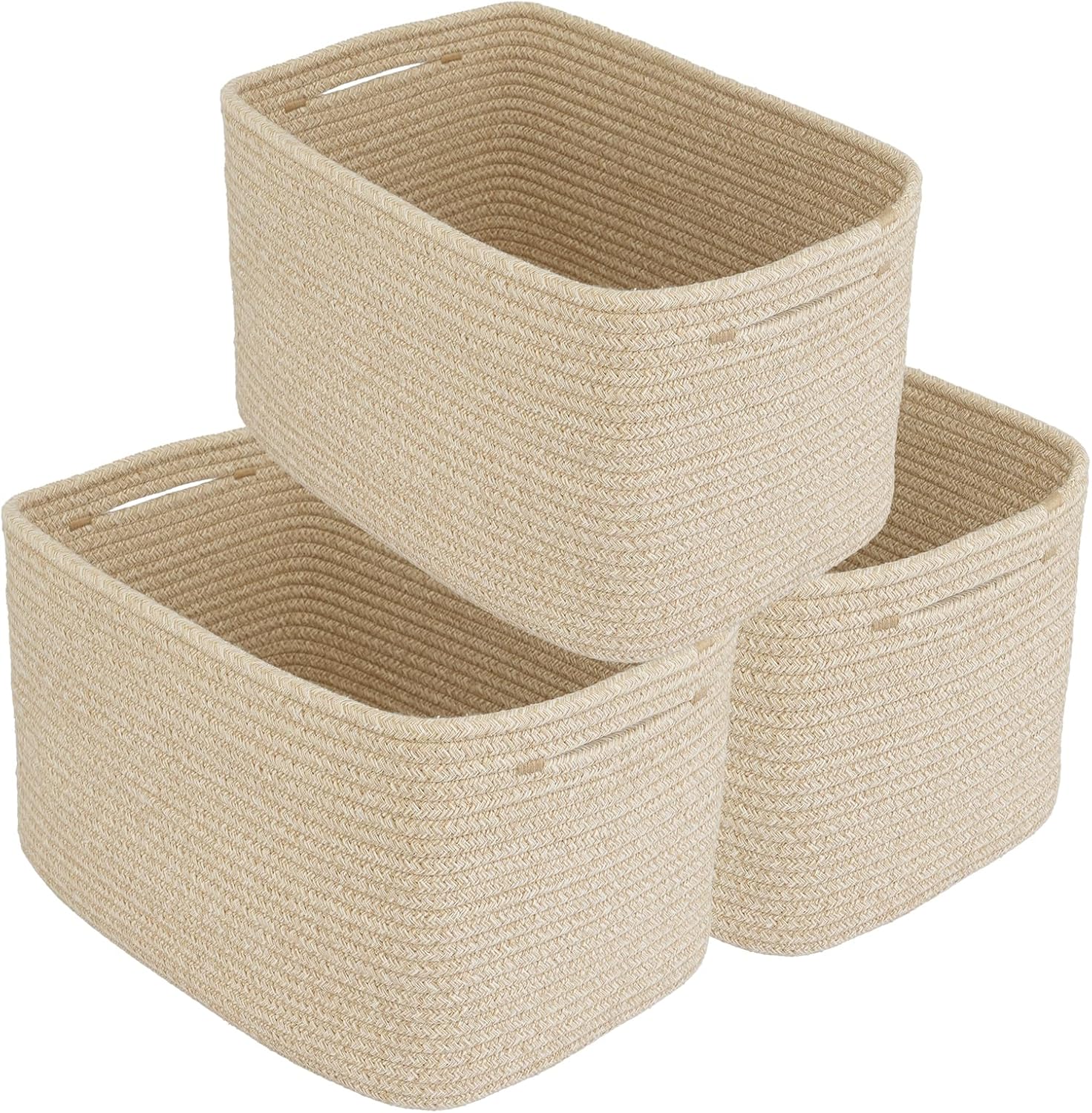 Rope Storage Basket Bins for Organizing Clothes and Toys