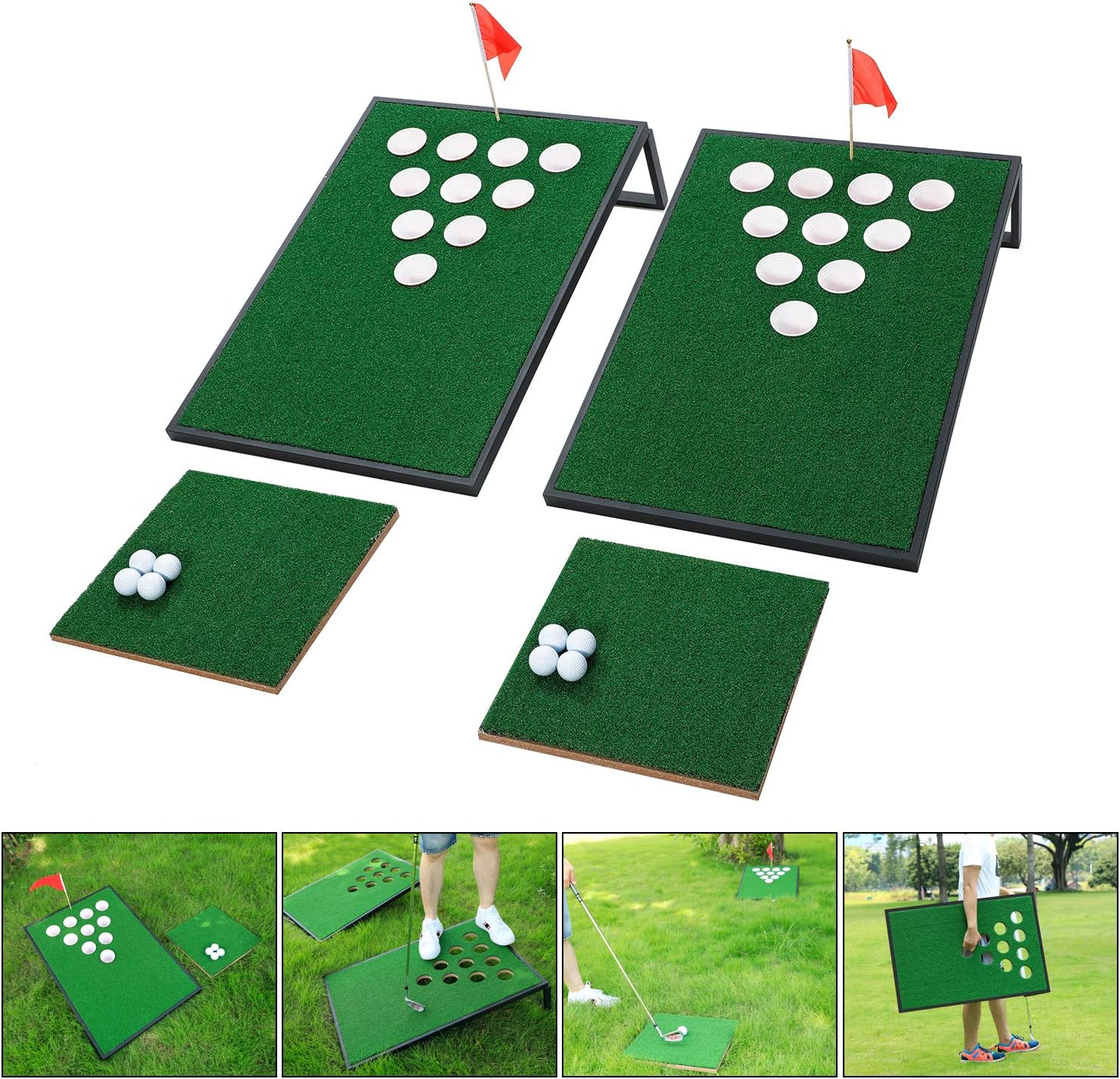 Golf Cornhole & Pong Game Set - Ultimate Tailgate Fun!