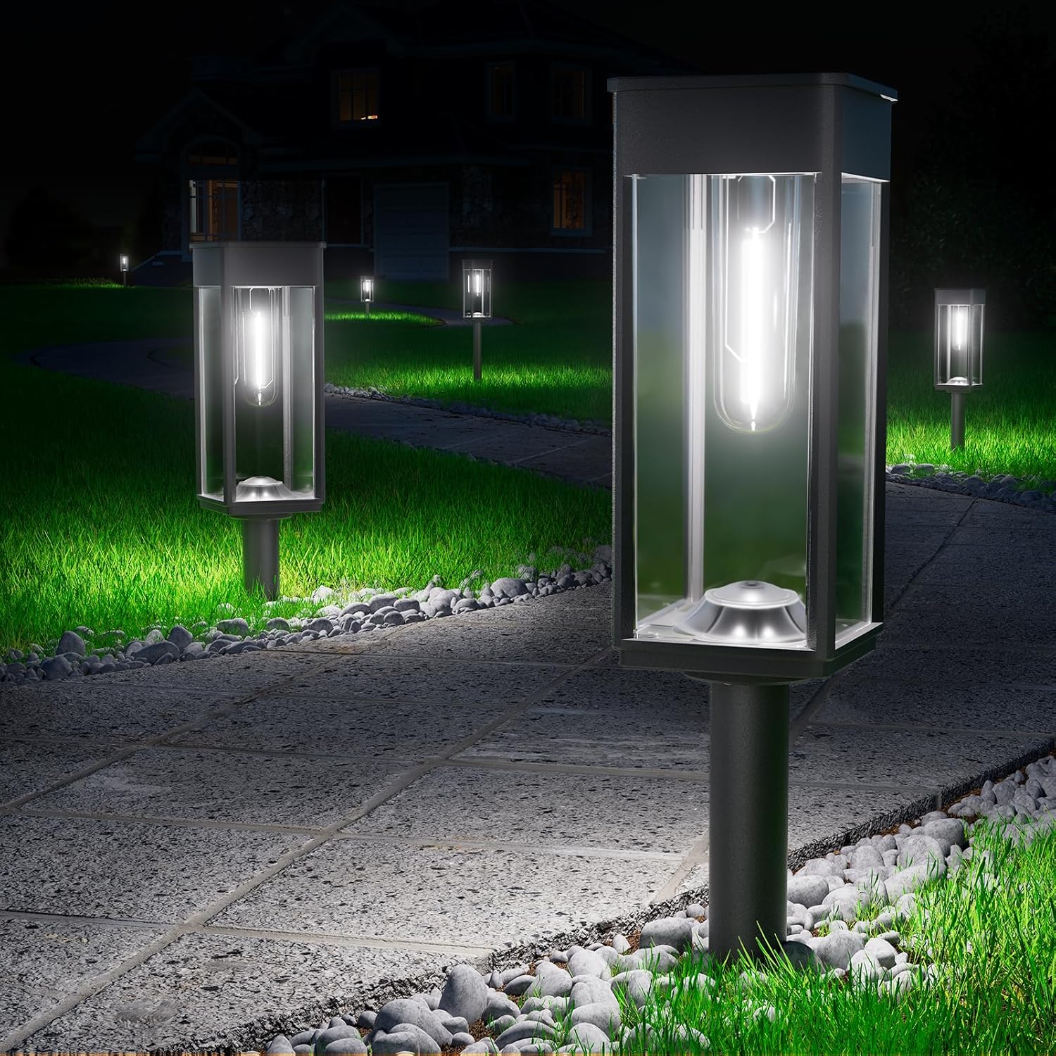 Bright Solar Lights Outdoor Waterproof IP65 for Pathway Decor