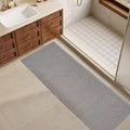 ZALL Grey Waffle Bath Mat 24x60in - Super Absorbent Non Slip Runner