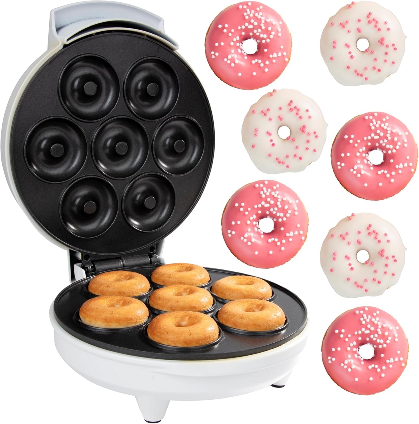 CucinaPro Mini Donut Maker - Bake Perfect 7 Donuts!