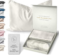 Silk Pillowcase for Hair and Skin - Off White Queen Size Set