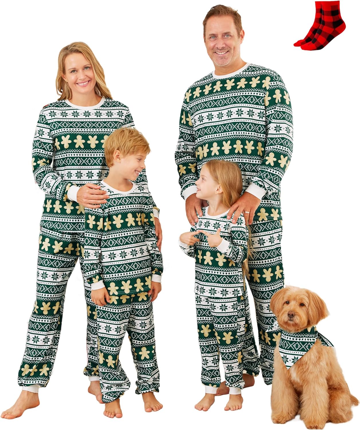Matching Christmas Family Pajama Sets with Cozy Socks for All