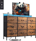 Dresser TV Stand for 45-55 in TV - Storage Chest with LED Lights
