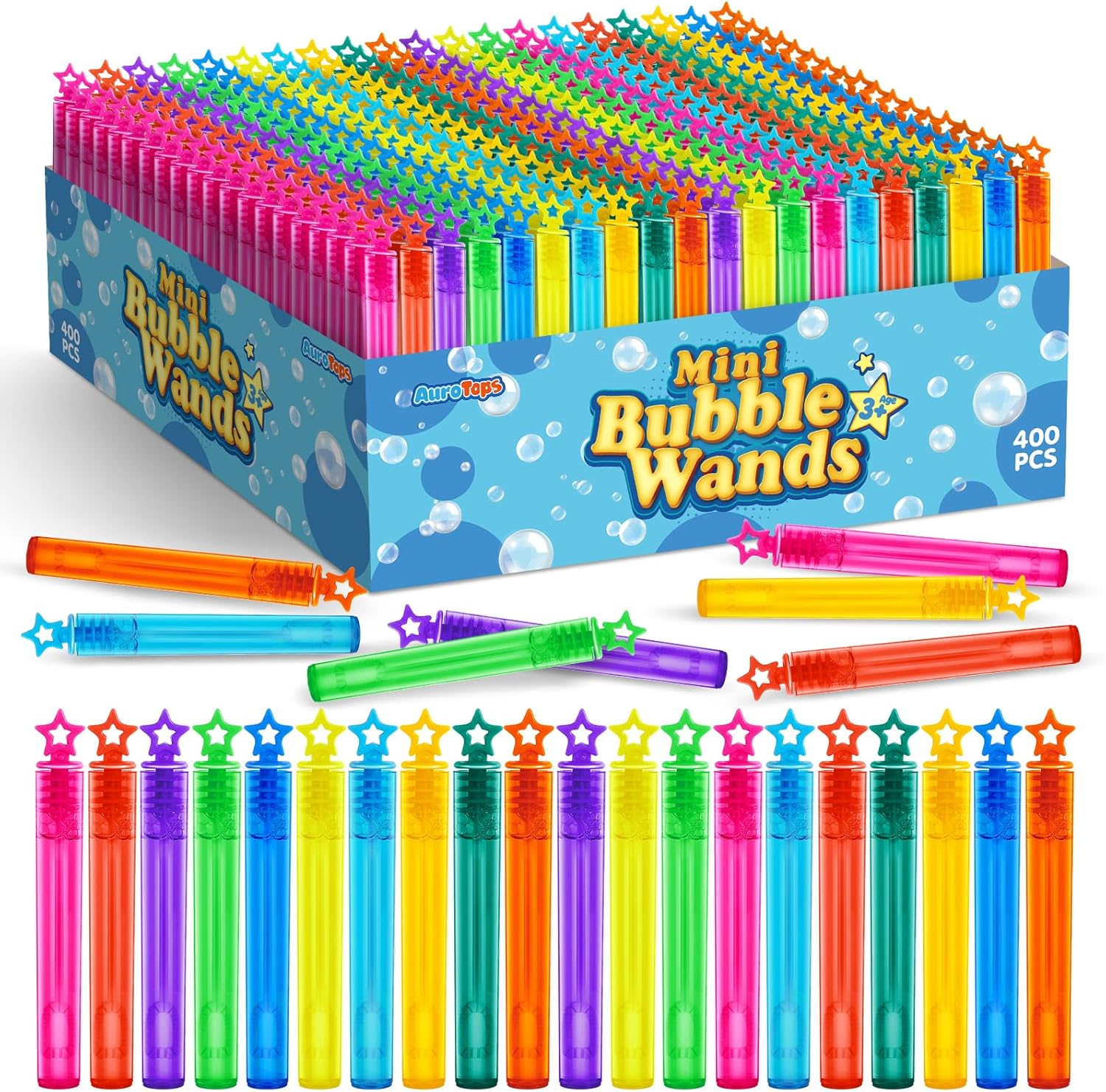 400 PCS Mini Bubble Wands for Kids Birthday and Party Favors