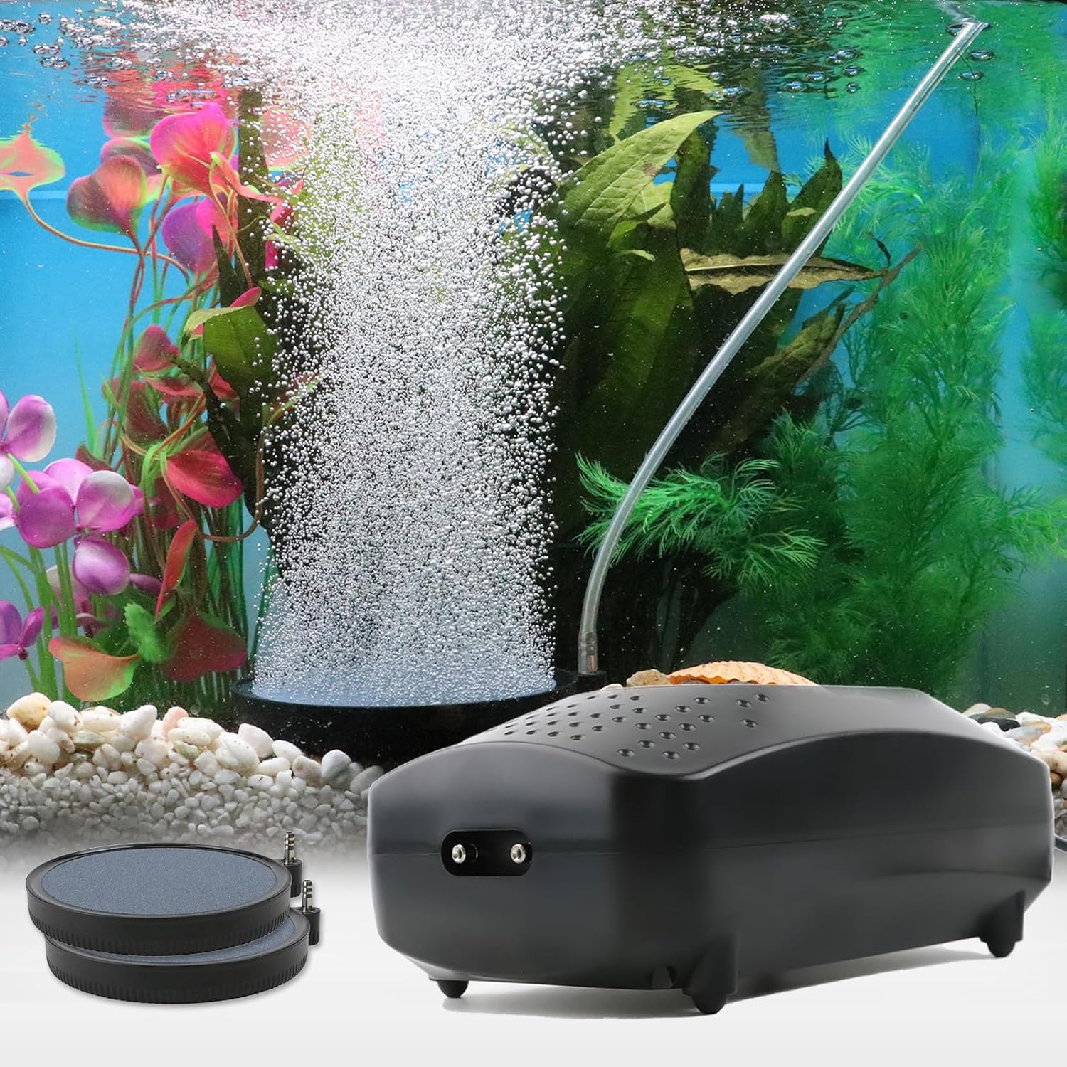 Coospider Upgrade 8W Aquarium Air Pump for Large Fish Tanks